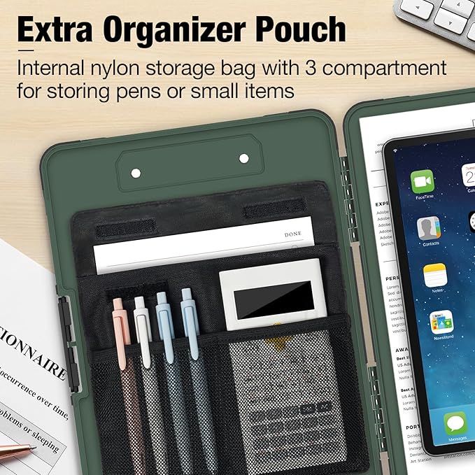 Sooez Toughest Clipboard with Storage, Internal Pen Pouch Included, Letter/ A4 - Image 2
