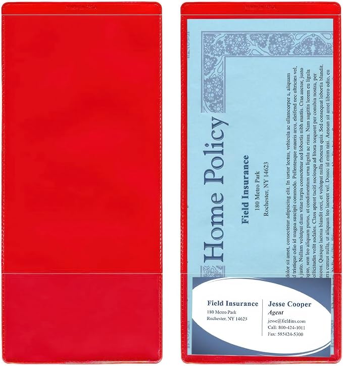 StoreSMART - Red Plastic Policy Holders - 10 Pack - INS30-R-10 by StoreSMART