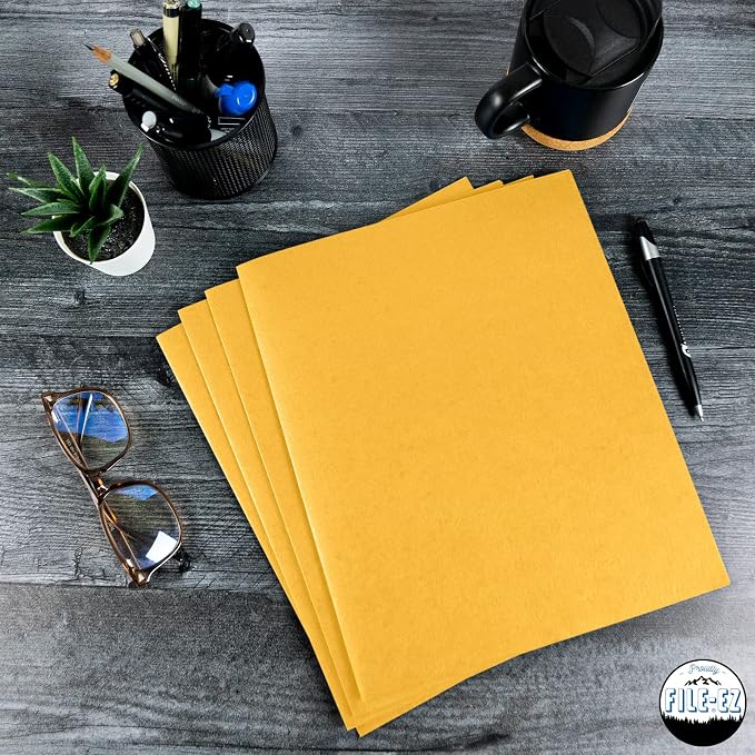FILE-EZ Two-Pocket Folders, Textured Paper, Letter Size - Image 7