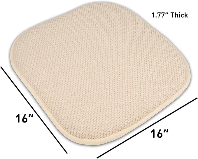 Sweet Home Collection Memory Foam Honeycomb Nonslip Back 16" x 16" Chair/Seat - Image 4