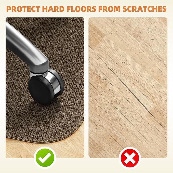 Office Chair Mat for Hardwood and Tile Floor, Anti-Slip Mat for Rolling Chair - Image 3