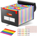 25 Pockets Accordion File Organizer Desktop Expanding File Folders by Unknown