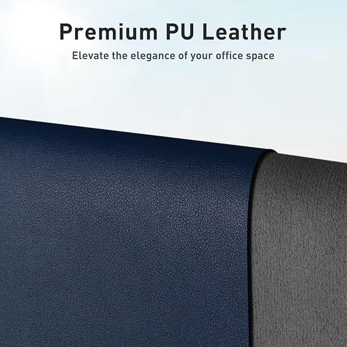 Aothia Leather Desk Pad Protector, Mouse Pad, Office Desk Mat, Non-Slip PU - Image 2