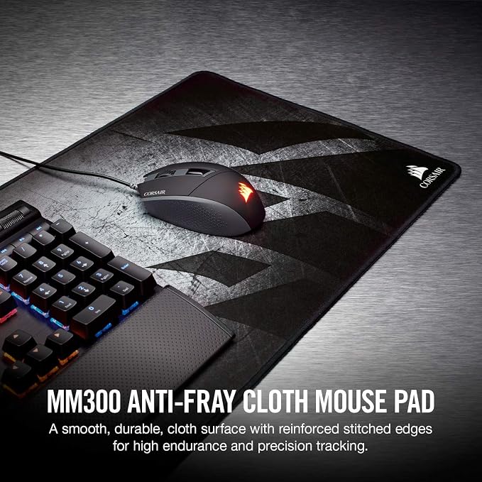 Corsair MM300 - Anti-Fray Cloth Gaming Mouse Pad - High-Performance Mouse Pad - Image 2
