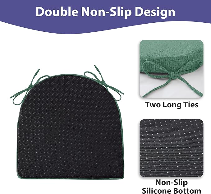 IPYNBAP Chair Cushions for Dining Chairs, Kitchen Chair Cushions, Non Slip - Image 4