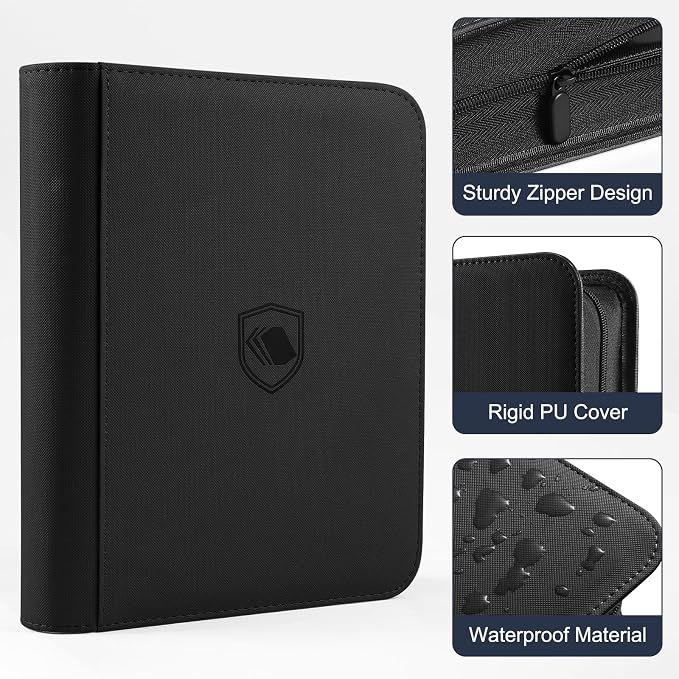 Toploader Binder, Holds 160 Toploaders, 100 Toploaders INCLUDED, 4-Pocket PU - Image 3