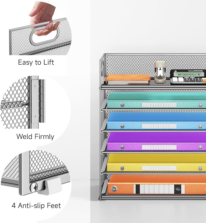 6 Tray Paper Organizer Letter Tray - Image 3