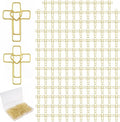 150 PCS Gold Heart Cross Paper Clips, Journaling, Church Events, Teacher by Unknown