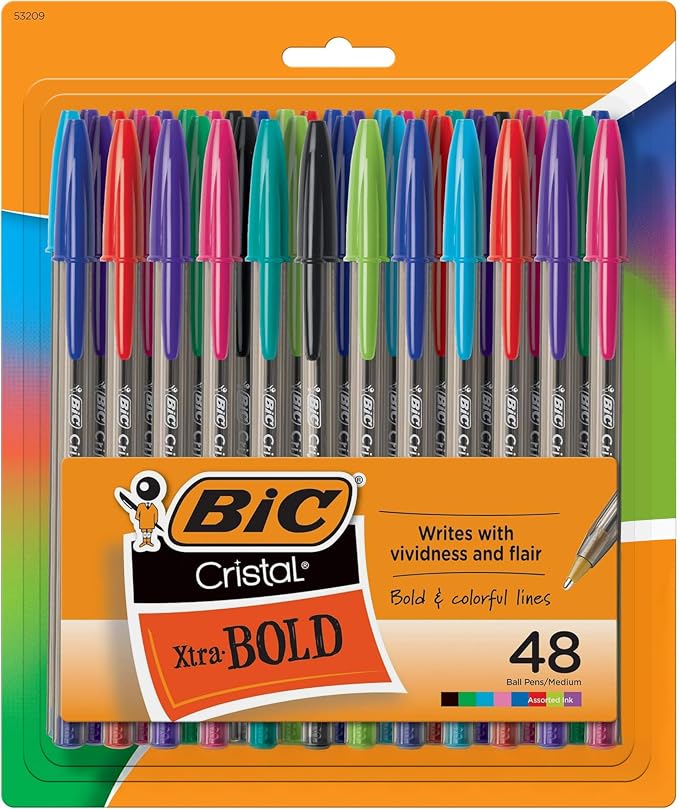 BIC Cristal Xtra Bold Ballpoint Pens, Bold Point 1.6mm by BIC