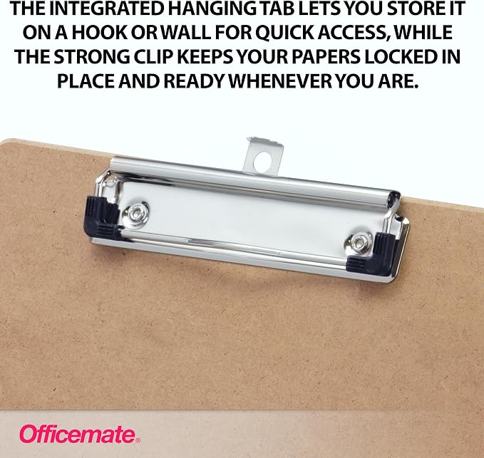 Officemate Recycled Wood Clipboards, Low Profile Clip, 24 Pack Clipboards - Image 3