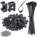 100 Pcs Cable Zip Tie Saddle Type Mounts Base by XHF
