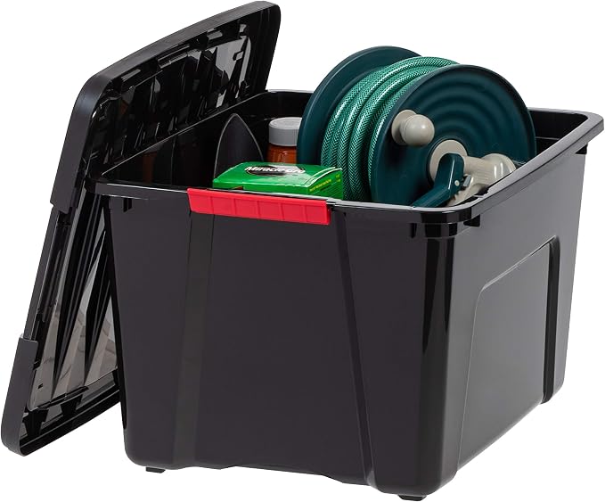 IRIS USA 40 Qt Stackable Plastic Storage Bins - Image 7