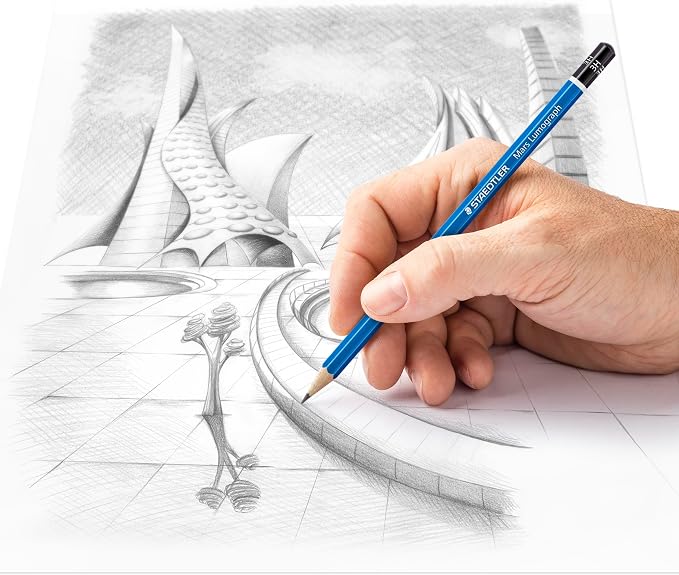STAEDTLER Mars Lumograph 3H Graphite Art Drawing Pencil, 6 Pencils - Image 3