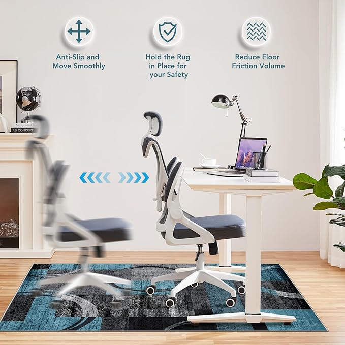 Office Chair Mat for Hardwood Floor&Tile Floor, Under Desk Rug for Rolling - Image 5