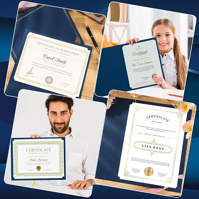 Certificate Holders, 12 Pack Navy Blue Diploma Holders - Image 6