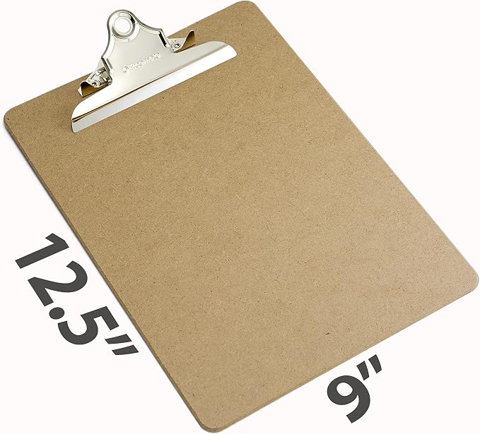 Officemate Recycled Wood Clipboards, 6 Inch Clip, 6 Pack Clipboards, Letter Size - Image 2