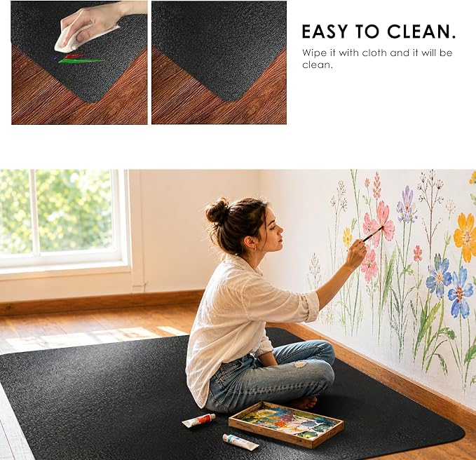 Kuyal Chair mat for Hardwood Floor 46 x 72 inches Rectangle Floor Mats - Image 5