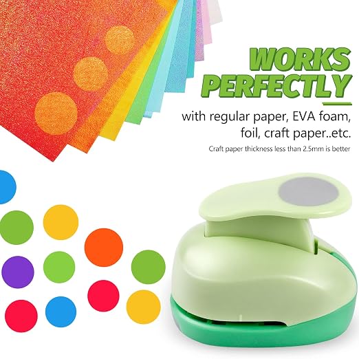UCEC Paper Punch, 3 Inch XL Size Circle Punch Large Hole Puncher Paper Circles - Image 5