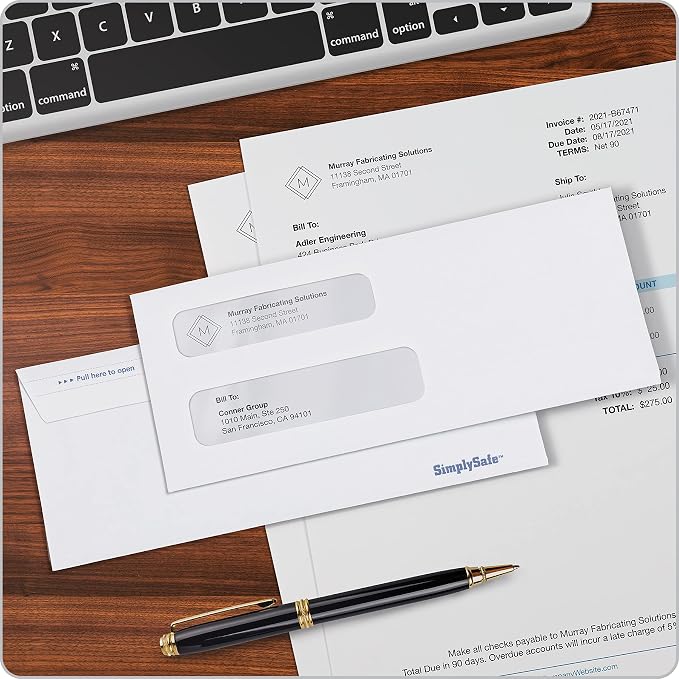 Columbian #8-5/8 Security Envelopes, 500 Pack, Double Window Self Seal Envelopes - Image 7