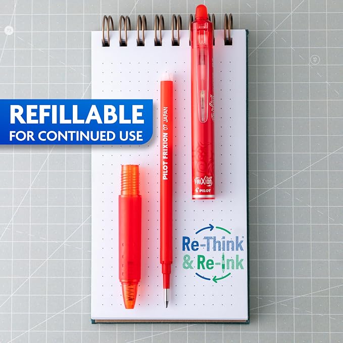 Pilot FriXion Clicker Erasable, Refillable & Retractable Gel Ink Pens Fine Point - Image 8