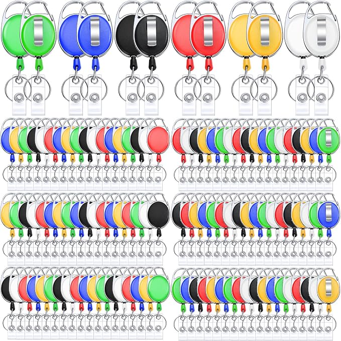 Honoson 40 Pcs Heavy Duty Retractable Badge Reels Batch ID Badge Holder by Honoson