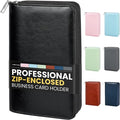 Sooez Zip-Enclosed Business Card Holder Organizer, Professional Credit Card by Sooez