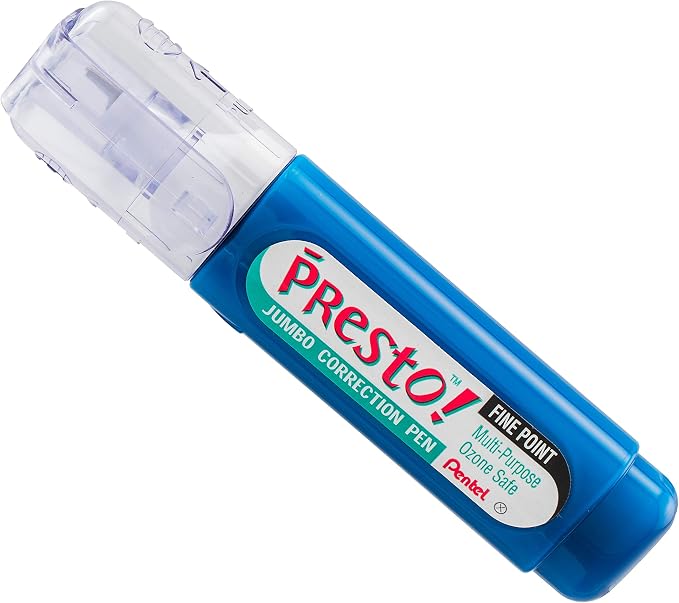 Pentel Presto! Jumbo Correction Pen, Fine Point, Metal Tip, Box of 12 - Image 4