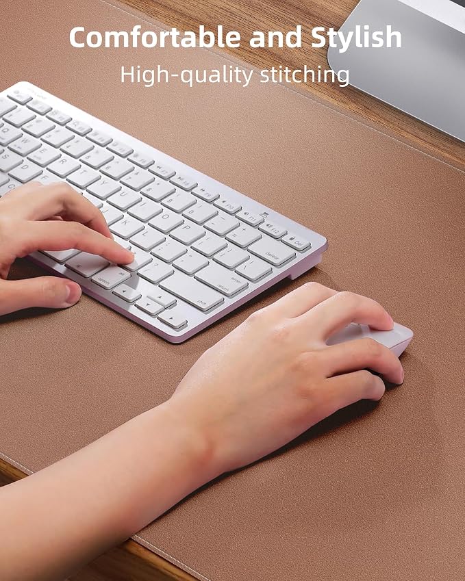 Large Desk Mat - 48" x 17"Leather Desk Pad Protector, Office Desk Mat, Non-Slip - Image 3