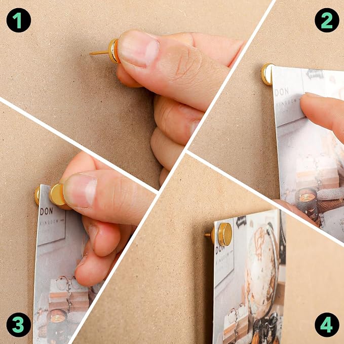 E BAVITE 20 Set Magnetic Push Pins, Flat Push Pin, Magnetic Thumb Tacks - Image 3