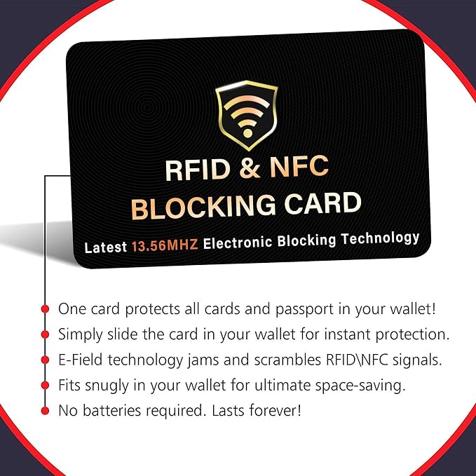 SaiTech IT 3 Pack RFID Blocking Card, One Card Protects Entire Wallet Purse - Image 6
