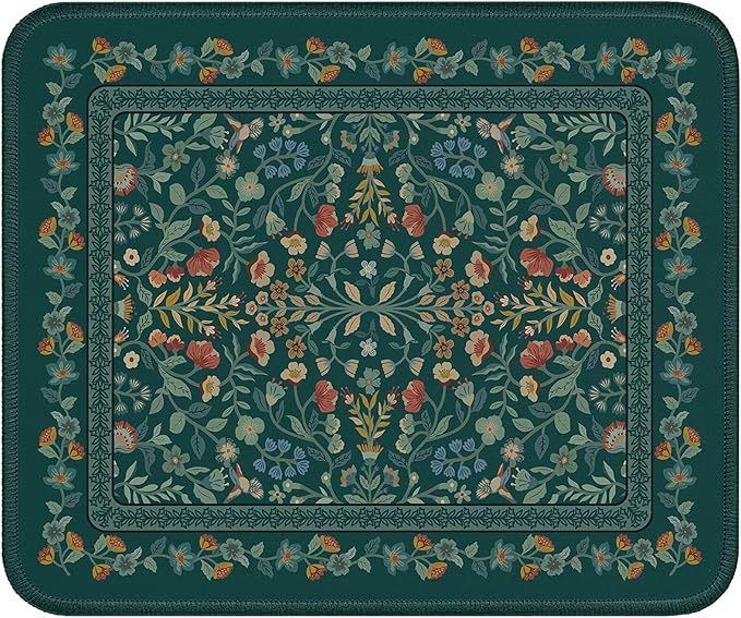 iCasso Aesthetic Small Floral Mouse Pad, Mini Portable Travel Mousepad by iCasso