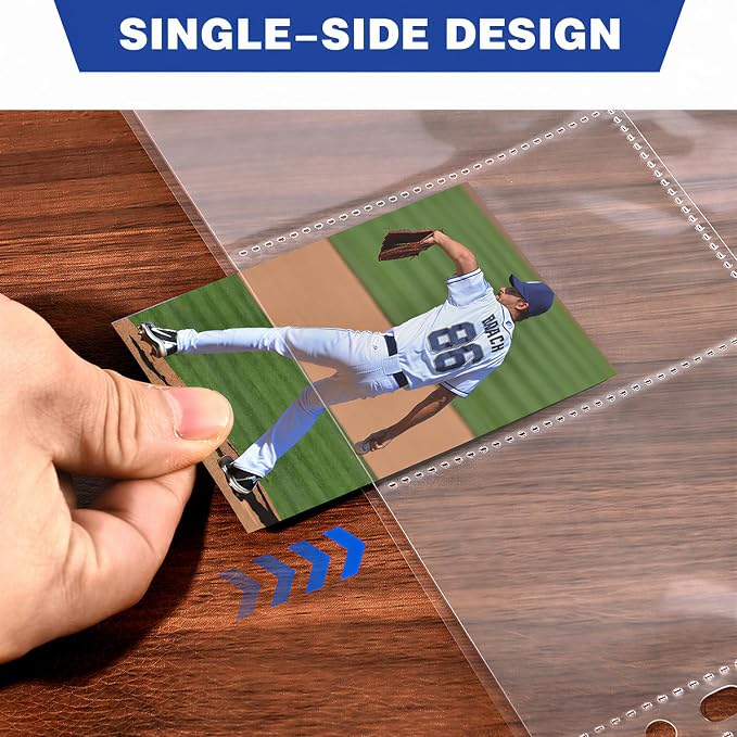 200 Pack 9 Pocket Card Sleeves Binder Sheets, Holds 3600 Cards, Trading Card - Image 2