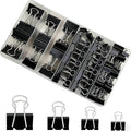 106 Pcs Black Binder Clips Paper Clamps Kit Assorted Sizes Large, Small，X Small by Unknown