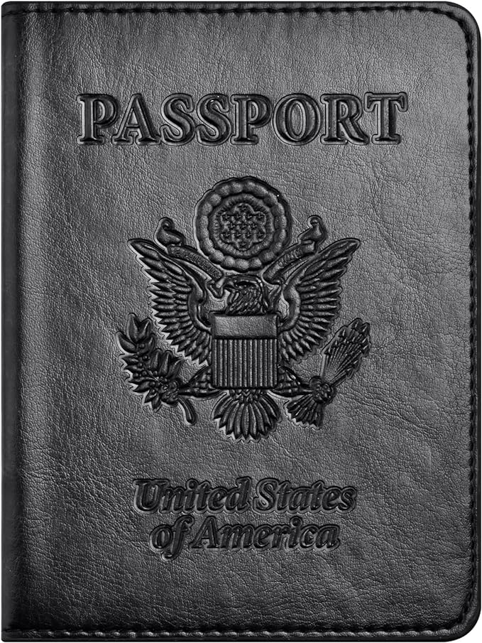 Eoehro Passport and Vaccine Card Holder Combo, Faux Leather, Lightweight by welcometoEoehro