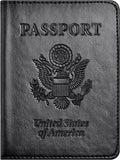 Eoehro Passport and Vaccine Card Holder Combo, Faux Leather, Lightweight by welcometoEoehro