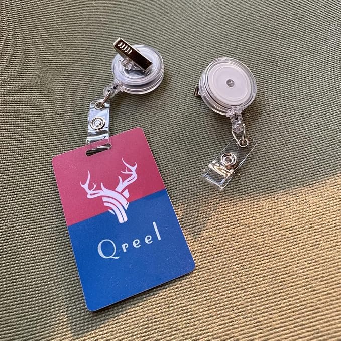 QREEL - 25 Pack - Retractable ID Name Badge Holder Reels - Image 4