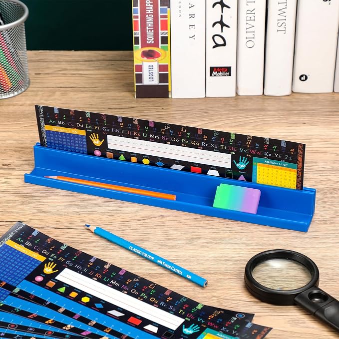 PerKoop 35 Pcs Classroom Desk Name Plates Holder Set Index Cards Storage - Image 3