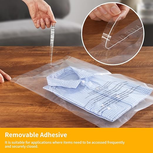 iMailer - 100 Count - 9" x 12" Clear Plastic Poly Bags - Image 3