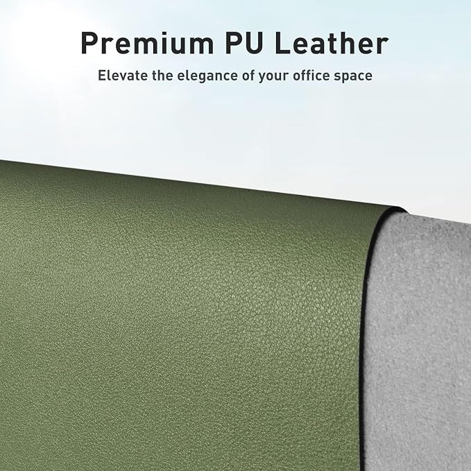 Aothia Desk Protector Mat, Mouse Pad, Non-Slip Waterproof PU Leather Desk - Image 2