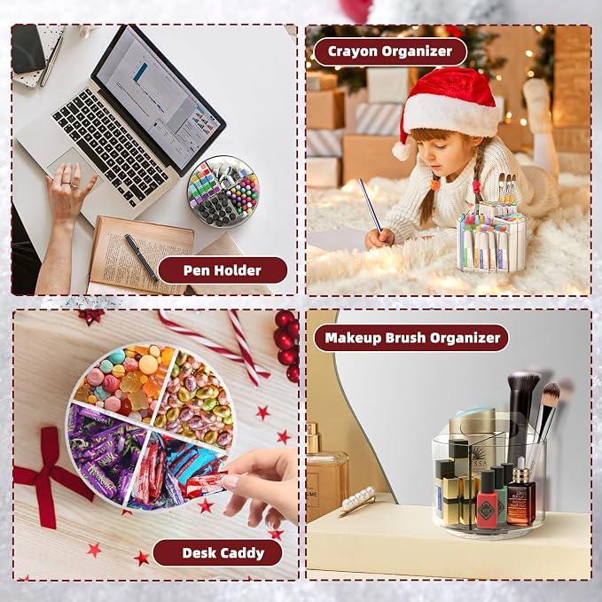 2 Pack Pen Pencil Holder for Kids, Rotating Pen Holder for Desk Organizer - Image 5