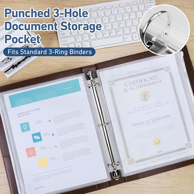 Antner 36 Pack Letter Size Binder Pockets - Image 4