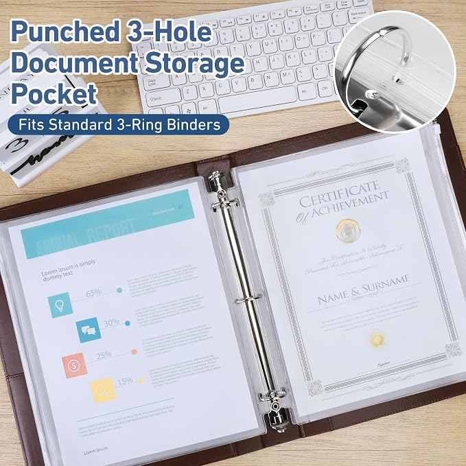Antner 48 Pack Letter Size Binder Pockets - Image 4