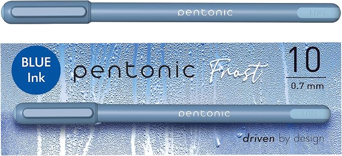 Pentonic Ballpoint Pens, Frosted Pale Blue Barrel by PENTONIC