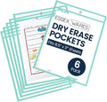Essex Wares - 6 Pack, Durable Water-Resistant Dry Erase Pocket Document by EssexWares