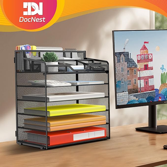 Docnest 6 Tier Mesh Desk Organizer - Image 6
