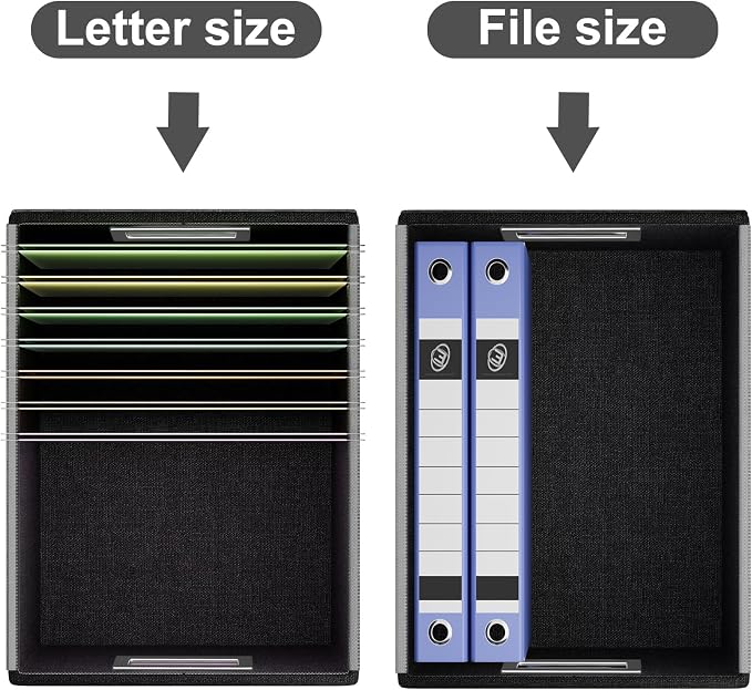 Portable Leather File Organizer Boxes - Image 3