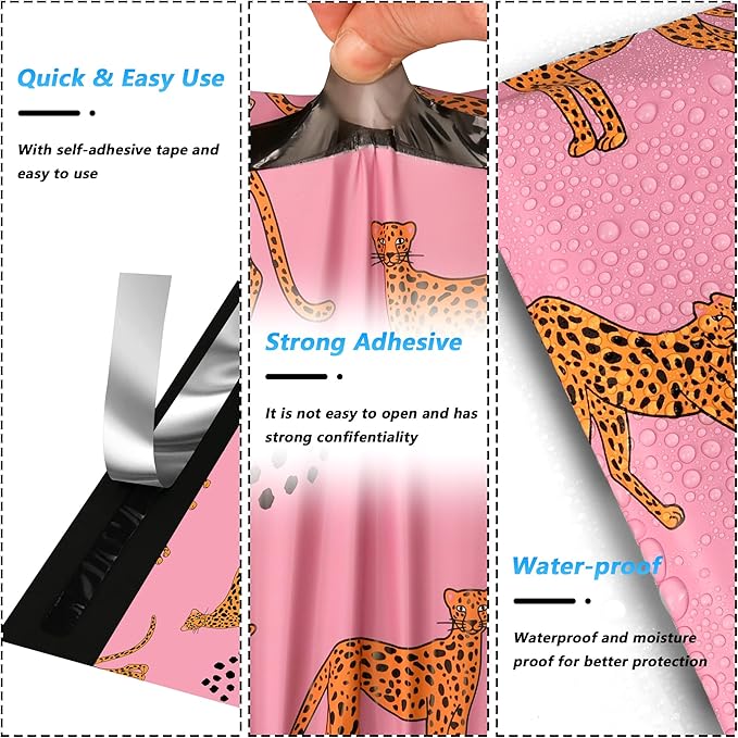 100 Pcs 10x13 Inch Poly Mailer, Waterproof & Tear-Resistant Shipping Bags - Image 3