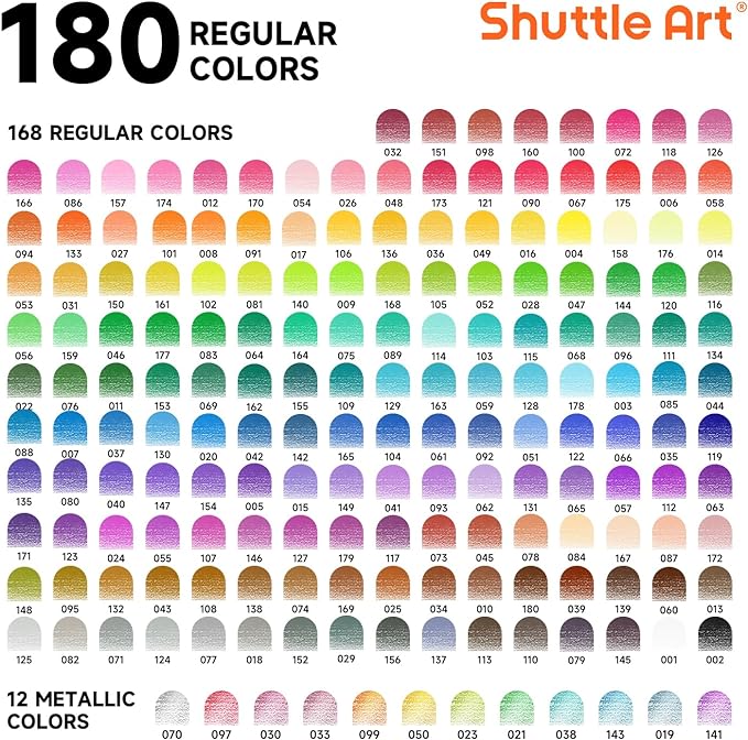 Shuttle Art 180 Coloring Pencils - Image 3