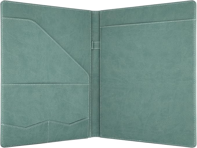MOWPOG Professional Padfolio Portfolio Binder, Faux Leather Interview Resume - Image 2