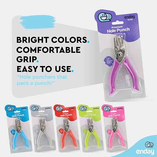 Enday Single Hole Punch – Purple 1/4" Hole Puncher Single - Image 6